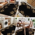 thumbnail image 5 of Boho Flower Area Rugs 3'x5', Washable Small Throw Rugs for Living Room Bedroom, Vintage Ethnic Brown Floral Textured Indoor Outdoor Rug Non-Slip Low Pile Carpet Runner Reversible Floor Mats, 5 of 8
