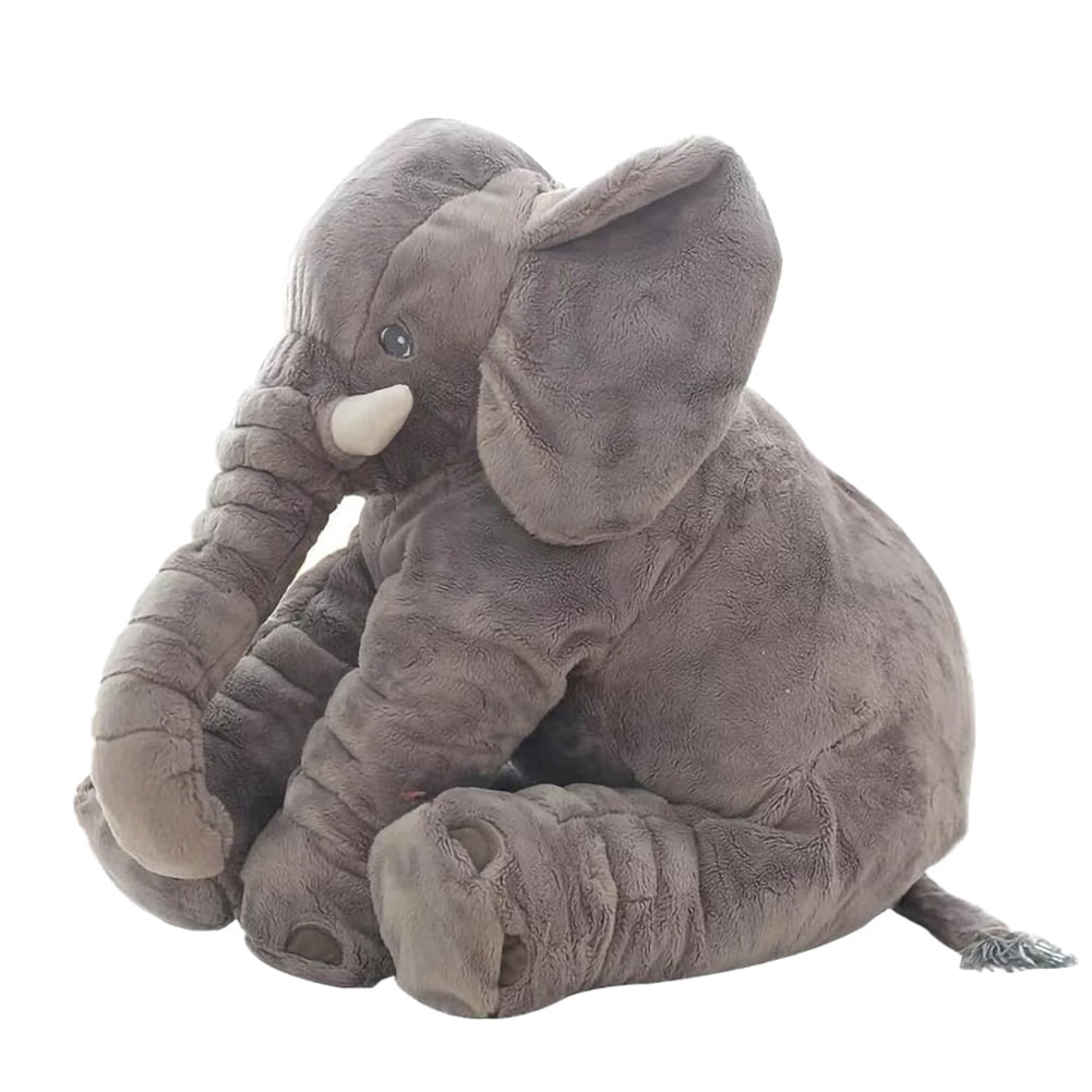 Gray Elephant Stuffed Animal Cute Elephant Cartoon Plush Doll Toy For Kids 40cm 
