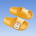 thumbnail image 5 of CYRBOKO Girls Slippers, Bathroom Non-Slip Open Toes Cozy Indoor Kids Slippers Yellow Size 13-13.5 (Big Kids), 5 of 6