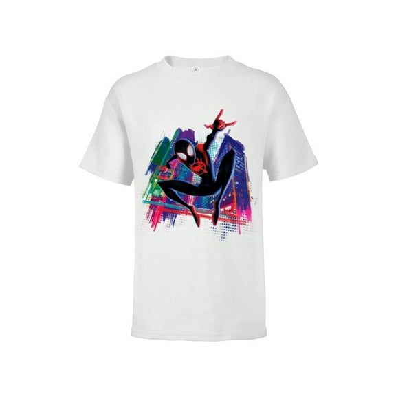 Marvel Spider-Man Miles Morales Graffiti City - Short Sleeve T-Shirt for Kids -Customized