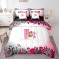 thumbnail image 1 of Erosebridal Monogrammed Bed in a Bag Full size,Personalized Initial Bed Set,Letter Decoration,Reversible,7pcs, 1 of 1