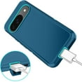 thumbnail image 2 of KOMI for Google Pixel 9 Case,Google Pixel 9 Pro Case Shockproof Dust/Drop Proof 3-Layer Full Body Protection [Without Screen Protector] Rugged Heavy Duty Cover Case for Pixel 9/9 Pro, Turquoise, 2 of 5