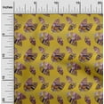 thumbnail image 2 of oneOone Cotton Poplin Twill Yellow Fabric Leaves Dress Material Fabric Print Fabric By The Yard 56 Inch Wide-aB, 2 of 5