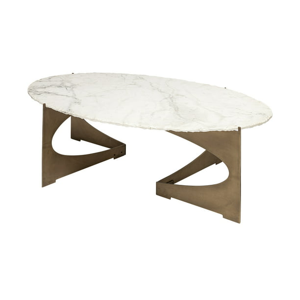 Gold Metal Base Coffee Table, Coffee Table Metal Base Marble Top
