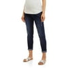 Planet Motherhood Maternity, Over Belly Seamless Banded, Destructed Raw Edge Cropped Denim Jeans