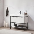 thumbnail image 3 of Marcilla 36" Single Sink Bath Vanity in White with One-Piece Composite Stone Top, 3 of 13