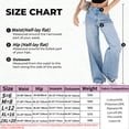 thumbnail image 5 of Women's High Rise Straight Leg Jeans Distressed Ripped Frayed Cuffed Roll Up Hem Stretch Denim for Casual Black, 5 of 7