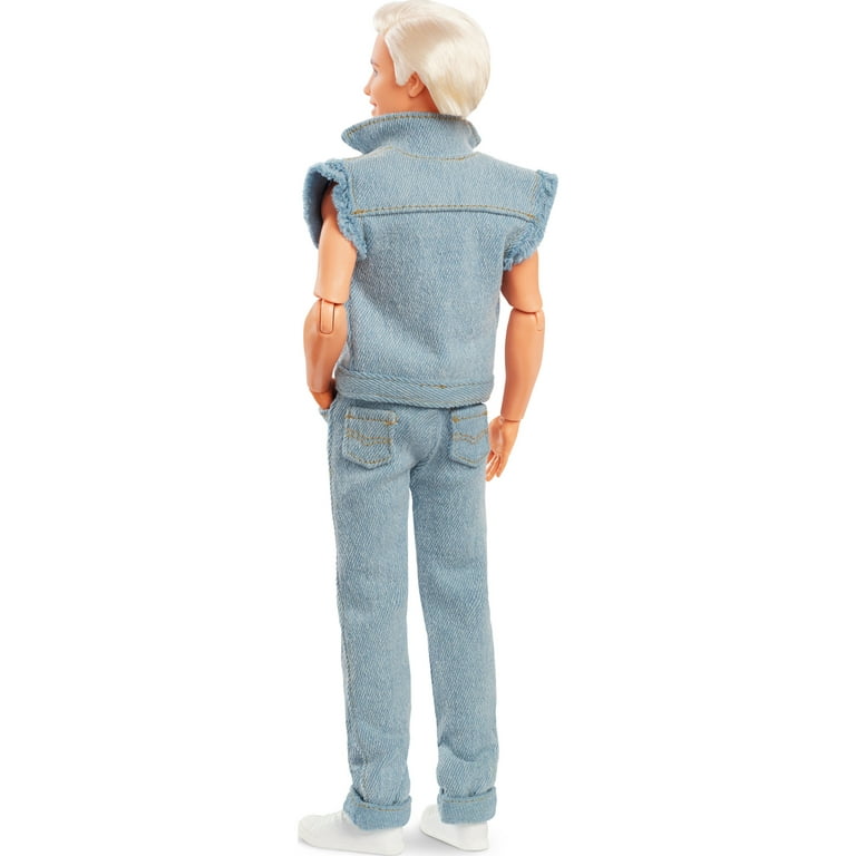 Barbie The Movie Collectible Ken Doll Wearing Denim Matching Set