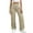 Khaki, variant on cocolona Womens Cargo Pants Multi Pocket Drawstring Wide Leg Pants Outdoor Hiking Pants Casual Loose Work Pants Travel Pants