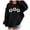 Black, variant on Kids Hoodies Florida Letter Printed Boys Girls Preppy Sweatshirt Long Sleeve Casual Trendy Cute Pullover Tops With Pockets Pink,Size 5-6 Years