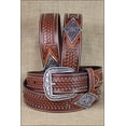 thumbnail image 3 of Ariat Western Belt Mens Diamond Concho Studs Tan A1013608, 3 of 5