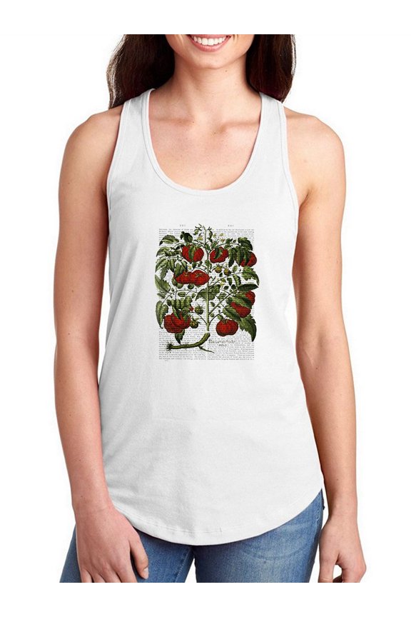 Tomato Plant Racerback Tank Women -Fab Funky Designs, Female Medium