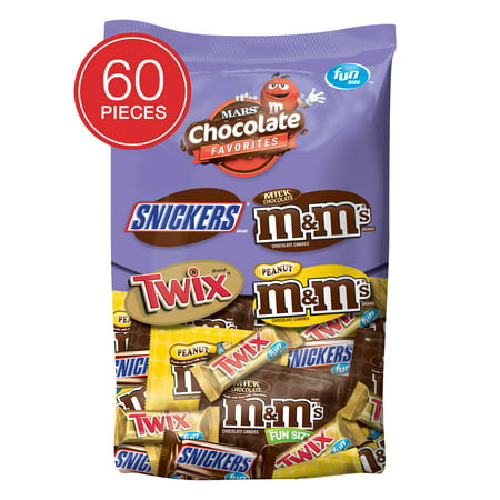 MARS Chocolate Favorites Fun Size Candy Bars Variety Mix, 33.9 Ounce ...