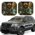 thumbnail image 6 of Kdxio Creekside Meditating Puppy Print 2-Piece Sun Shade Front Windshield - Foldable Car Front Window Sunshades for Most Sedans SUV Truck, 6 of 6