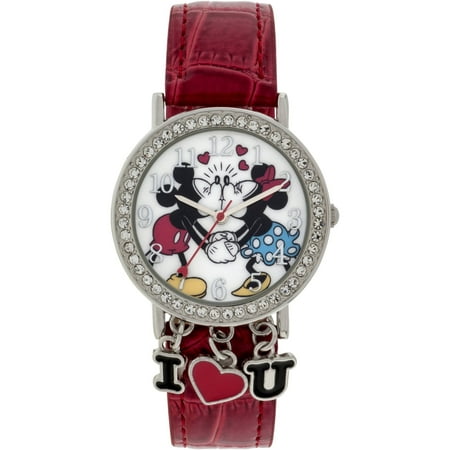 Disney Mickey Mouse Analog Watch with Dangling Charms (MCKAQ1268H15)