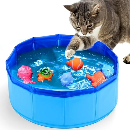Cat Pool Toy with Fish-Water Cat Toys Portable Cat Pool Toy Cat Water Toys for Bored Indoor Cats Interactive Cat Toys for Indoor Cats for Endless Self Play