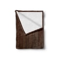 thumbnail image 2 of Chocolate Soft Flannel Fleece Blanket, Wooden Stripes Floor Background in Carpentry Themed Illustration Retro Hardwood Image, Cozy Plush for Indoor and Outdoor Use, 50" x 70", Brown, by Ambesonne, 2 of 6