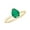 Yellow Gold Plated, variant on 1.20 CT Pear Shaped 6-Prong Set Solitaire Emerald Engagement Ring in Sterling Silver/ Yellow Gold Plated Promise Wedding Band Ring May Birthstone Jewelry, Ring Size 7
