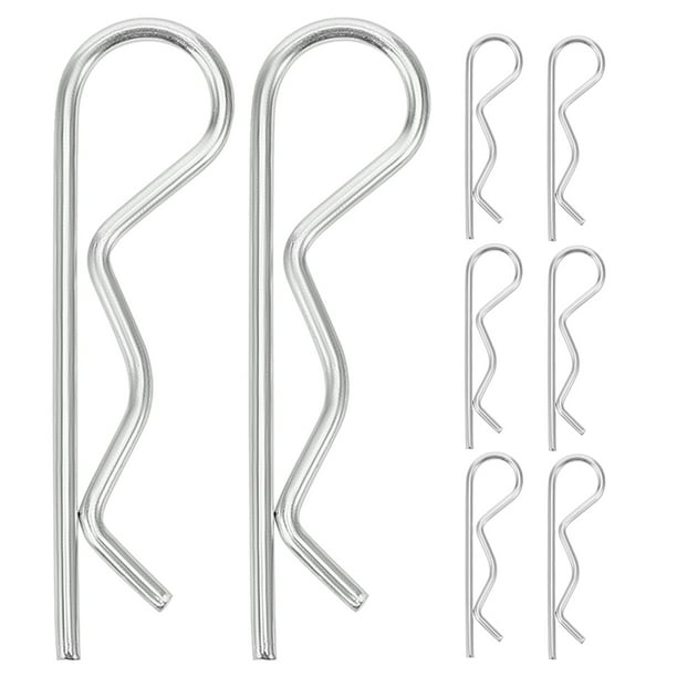 Pack De 10 Pasadores De Carrocería RC En Forma De R De 30° | Clips Elásticos Dobles De 25x1.4x10mm Para Coches 1/8 Y 1/10, En Negro