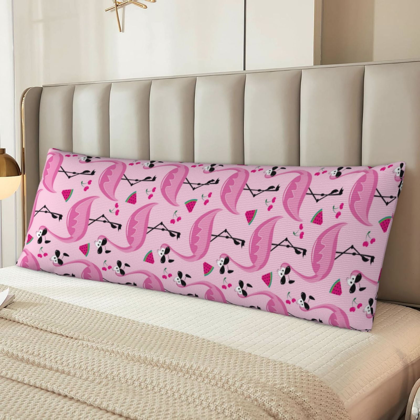 Naloa Cool Flamingos Super Soft 20x60 Body Pillow Case,Long Side Hidden Zipper（PILLOWS ARE NOT INCLUDED）