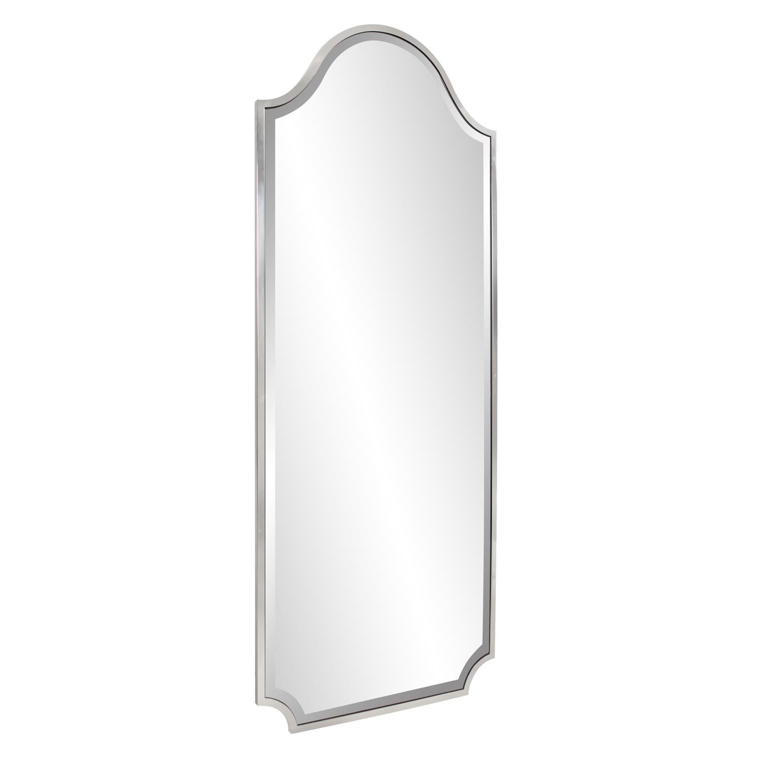 Tyler Dillon Stainless Steel Framed Hand Beveled Shield Mirror 24"W x 60"H