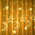 thumbnail image 5 of Luces LED de luna y estrella, luces de cadena de cortina de luna y estrella ambiental románticas para dormitorio, modelo enchufable decorativo de 3,5 m/11,5 pies, 5 of 5