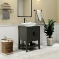 thumbnail image 6 of Eclife 24" Freestanding Bathroom Vanity Set with Vessel Sink, Faucet and Drain, 6 of 10