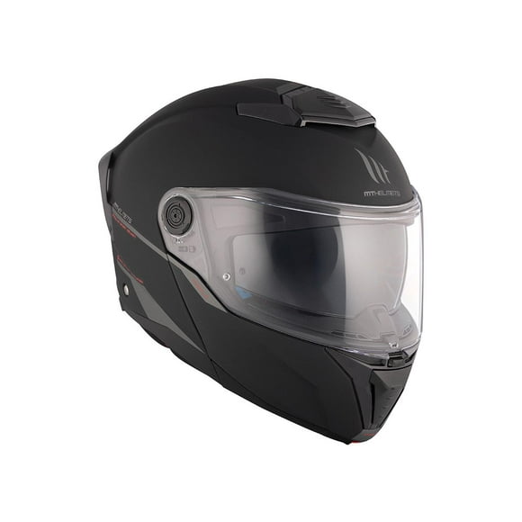 Casco Abatible Para Moto Mt Helmets Atom 2 Negro Mate Dot Talla M