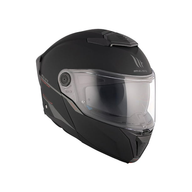 Casco Abatible Para Moto Mt Helmets Atom 2 Negro Mate Dot Talla L