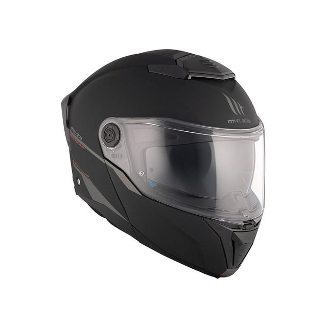 Casco Abatible Para Moto Mt Helmets Atom 2 Negro Mate Dot Talla S