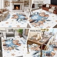 thumbnail image 5 of Large Area Rugs for Living Room Bedroom, Blue Christmas 6'x9' Rug Washable Carpet Runner Indoor Outdoor, Coffee Xmas Pine Cones Vintage Botanical Non Slip Floor Mats Rug for Kitchen, Playroom, 5 of 8