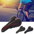 thumbnail image 3 of CSChome Bike Seat Cushion Bicycle Saddle Soft Comfortable Shock Absorption Ergonomic Curved Seat Hip Protection Waterproof Faux Leather Bike Seat Cushion, 3 of 6
