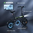 "iSinwheel WU1 500W Folding Electric Bike, 25 Miles Range, 14"" eBike