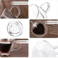 thumbnail image 2 of CNGLASS Double Wall Heart Shaped Glass Coffee Mugs 8.5oz,Insulated Clear Tea Cups with Handle,Unique Glass Espresso Mugs for Coffee,Cappuccino,Latte,Milk,Set of 2, 2 of 7