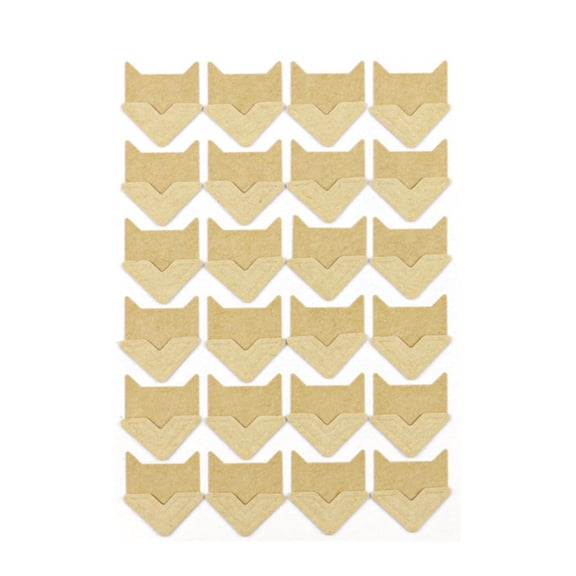 kjfeif Photo Corners Adhesive for DIY Photo Album Journal Cowhide Photo Album Accessories Vintage Stickers Edge Leather Color Adhesive DIY Photo Corners