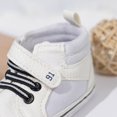 thumbnail image 5 of Povozer Baby Boys Girls Shoes High Tops Ankle Sneakers Soft Anti-Slip Sole for First Walkers(White,5 Toddler), 5 of 6