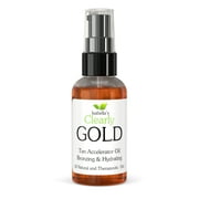 Clearly GOLD, Bronzing and Hydrating Sun Tanning Oil | Natural Tan Accelerator with Coconut and Carrot Seed for a Bronze Glow | Made in USA