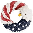 thumbnail image 2 of American Eagle Wreath, Americana Patriotic Wreath USA July 4th Wreath, Glory Patriotic American Flag Wreath for Front Door Window Wall Decoration (15" ), 2 of 7