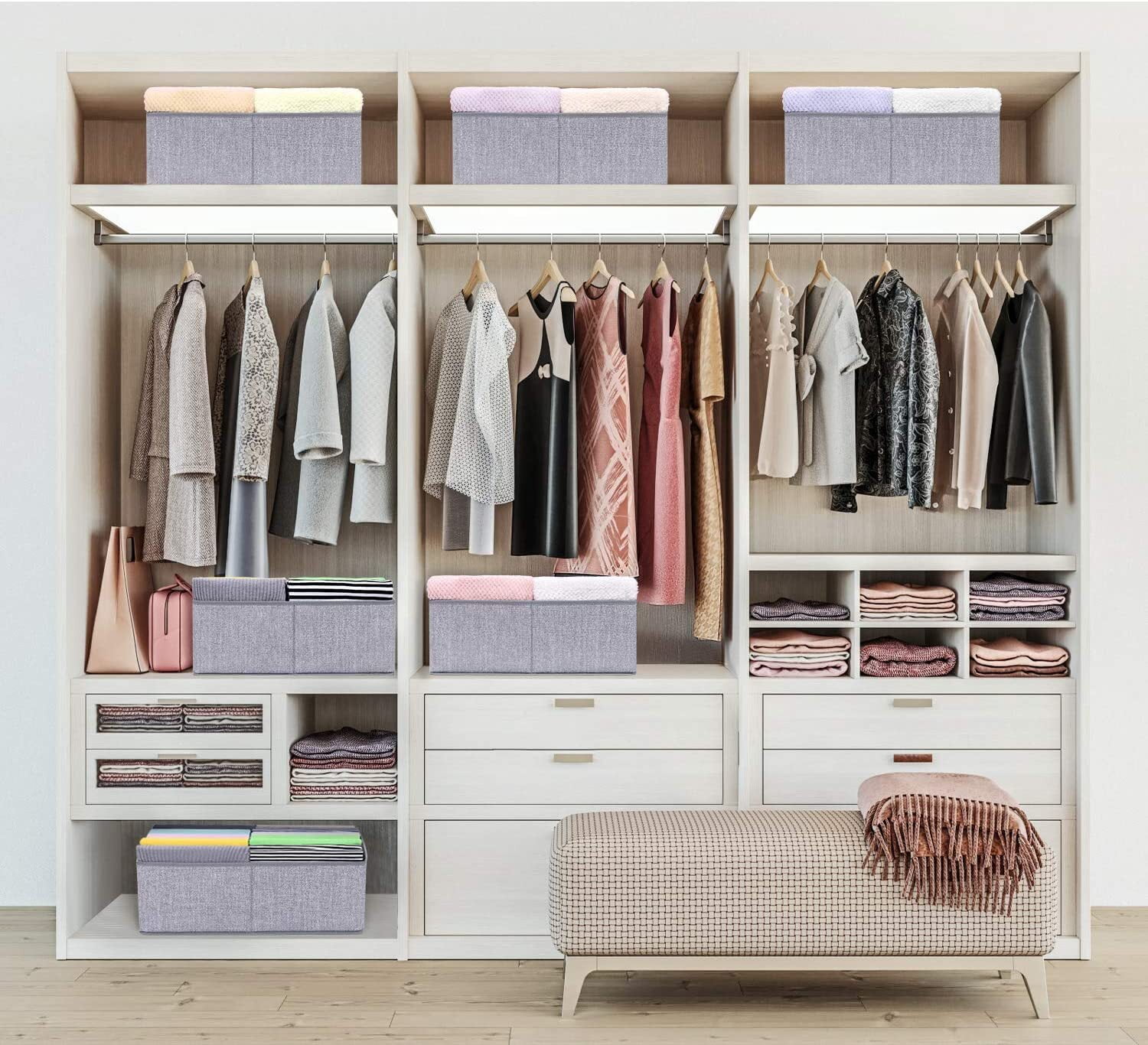 Fabric Closet Storage Baskets – Daily-Household