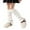 White, variant on lnmuld Kids Socks Knitted Leg Warmers for Girls High Knee Loose Socks Cozy Winter Fashionable Kids Legwear Size:One Size