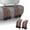 BROWN 4Pack, variant on Car Headrest Hooks, 4 Pcs Luxury Leather Metal Seat Back Hooks, Multifunctional for Bag Purse Storage