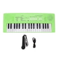 thumbnail image 1 of Piano electrónico para niños de 37 teclas, instrumento educativo con micrófono, color verde, 1 of 14