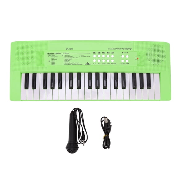 Piano Keyboard Toy, Plastic Birthday Gift Educational Children Electronic Keyboard For Home Green