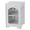 White | 13.8"L x 13.8"W x 19.7"H, variant on IVV Decorative Storage Side Table in White, Versatile 3-Tier Accent End Desk with Open Shelves and Floral Hollow Cutouts, Lightweight & Humidity-Resistant PVC Construction, 13.8"L x 13.8"W x 19.7"H