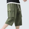 thumbnail image 5 of BSDJILFG 50% ,Mens Shorts Big and Tall Elastic Waist Relaxed Fit Comfortable Drawstring Cargo Shorts with Pockets, 5 of 5
