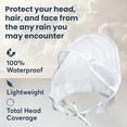 thumbnail image 2 of M&S Waterproof Rain Bonnet Hat with Full Cut Visor & Netting, White, Unisex, 2 of 5