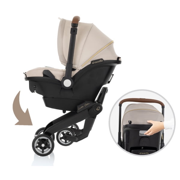 Evenflo Shyft DualRide Infant Car Seat and Stroller Combo with Green &  Gentle Fabric, Champagne - Walmart.com