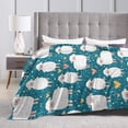thumbnail image 4 of Yibo Cute Sheep Blanket Flannel Soft and Comfortable Anti-static Bed Sofa Blanket, 4 of 6