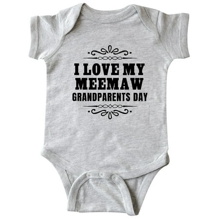 

Inktastic Grandparents Day I Love My Meemaw Gift Baby Boy or Baby Girl Bodysuit