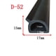 thumbnail image 3 of Tira de sellado de aislamiento acústico EPDM Universal autoadhesiva tipo D, 1/2/3 metros, para puertas de caja eléctrica de coche, ventanas, resistente al agua, Dustpro, 3 of 5